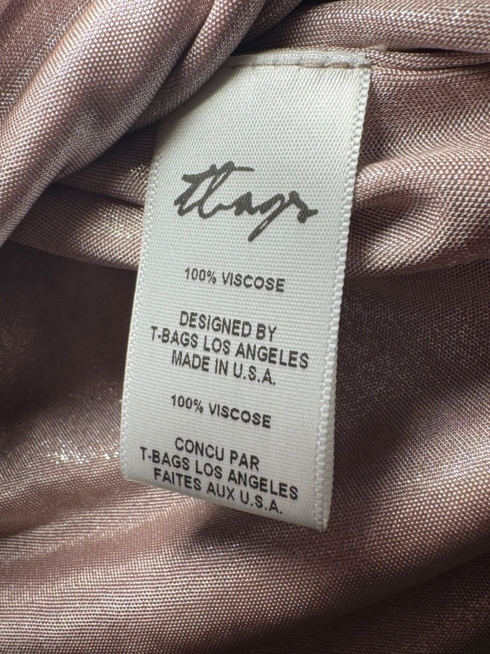 T-bags Los Angeles Metallic Pink Skirt - Picture 8 of 9